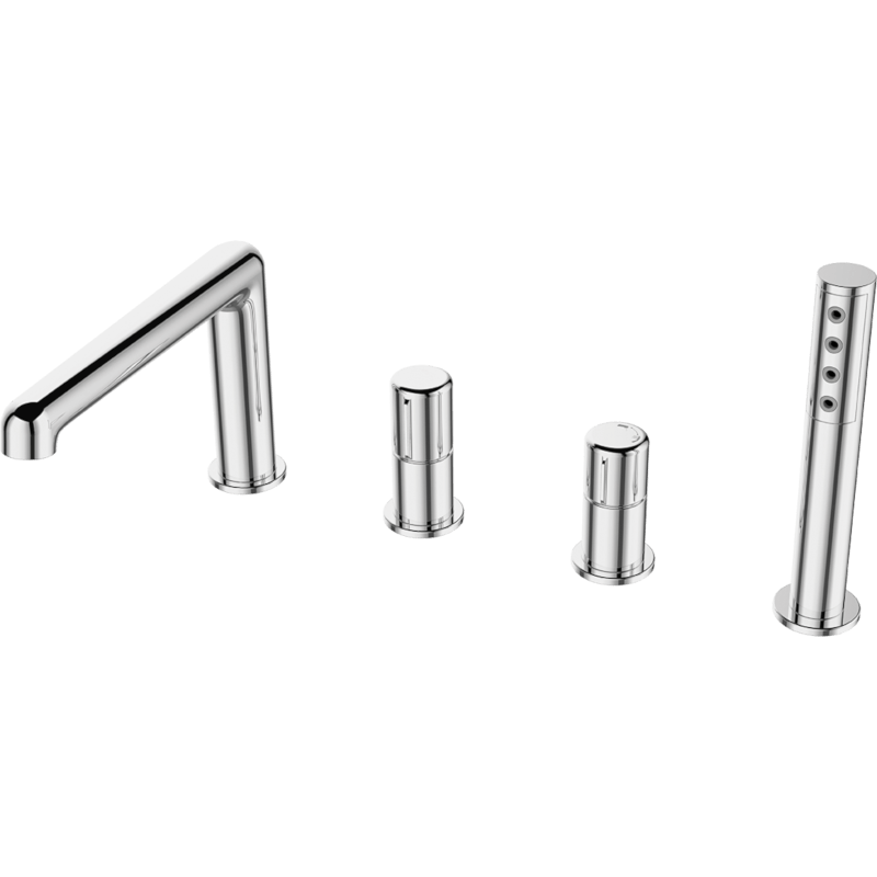 Смеситель Laveo PRETTO для ванны на 4 отверстия врезной Хром (BAO_014D)