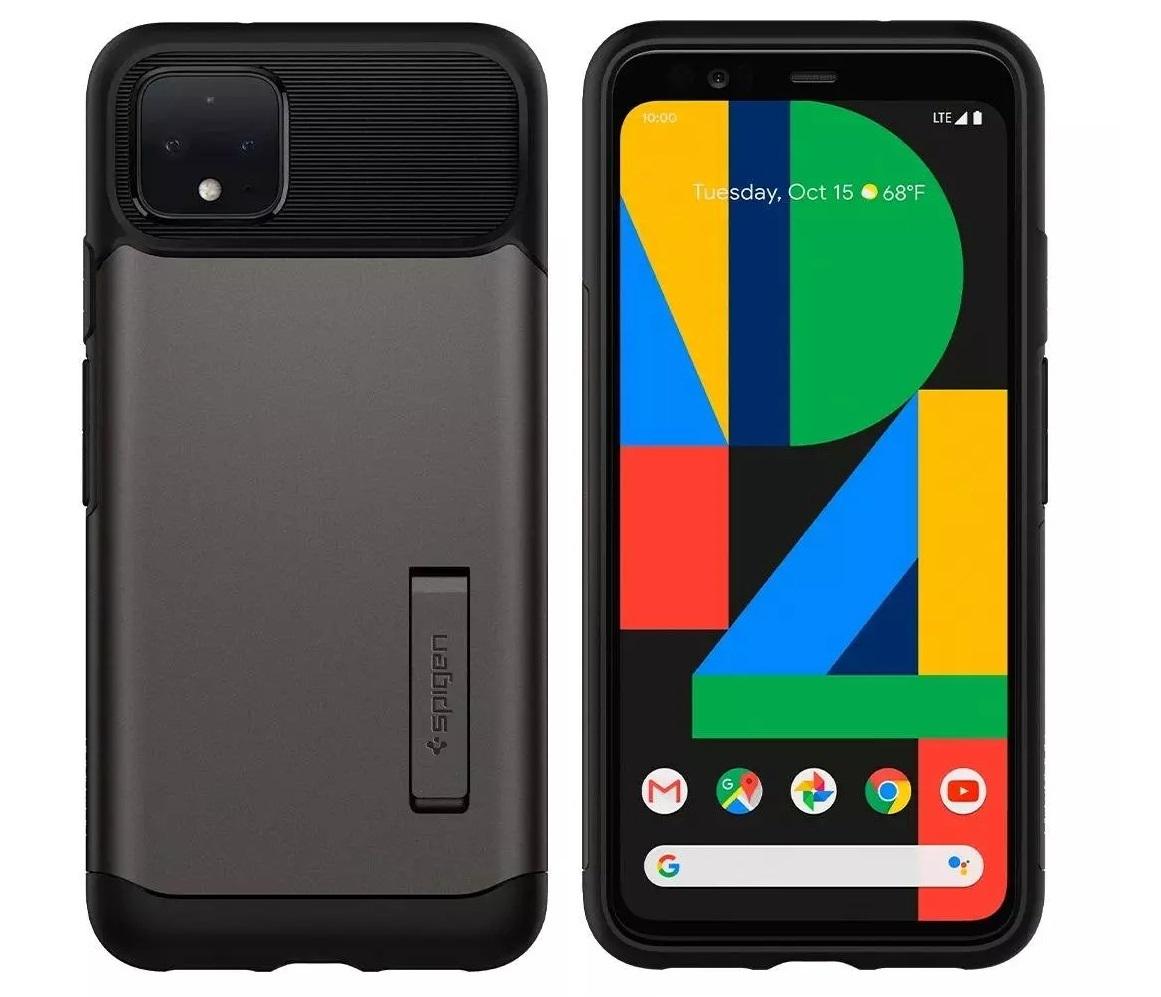 Чехол противоударный с подставкой Spigen Slim Armor для Google Pixel 4 (5.7") F26CS27535 Gun Metal