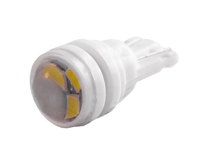 Автолампа светодиодная с линзой T10 W5W керамика 12 В SMD2835-3led Белый (1467)
