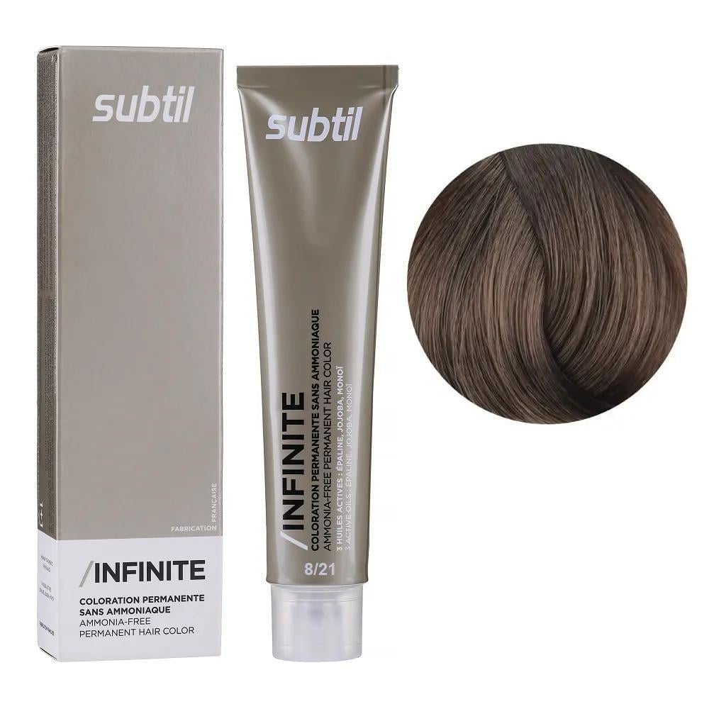 Крем-краска безаммиачная для волос Subtil Infinite Permanent Hair Color 8.21 Светлый перламутровый блонд 60 мл