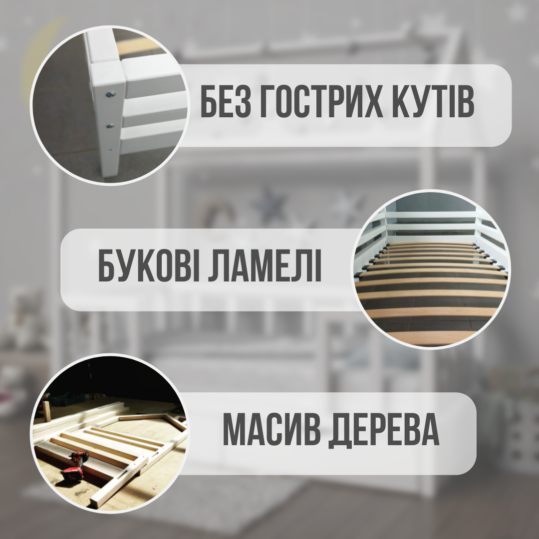 Детская кровать-домик RW Home с бортиками и ящиками из массива ольхи 160х80 см - фото 4 Детская кровать-домик RW Home с бортиками и ящиками из массива ольхи 160х80 см - фото 4