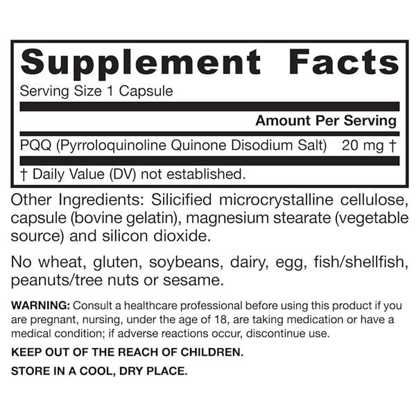 Антиоксидант PQQ Jarrow Formulas PQQ Pyrroloquinoline Quinone 20 мг 30 Caps - фото 2 Антиоксидант PQQ Jarrow Formulas PQQ Pyrroloquinoline Quinone 20 мг 30 Caps - фото 2