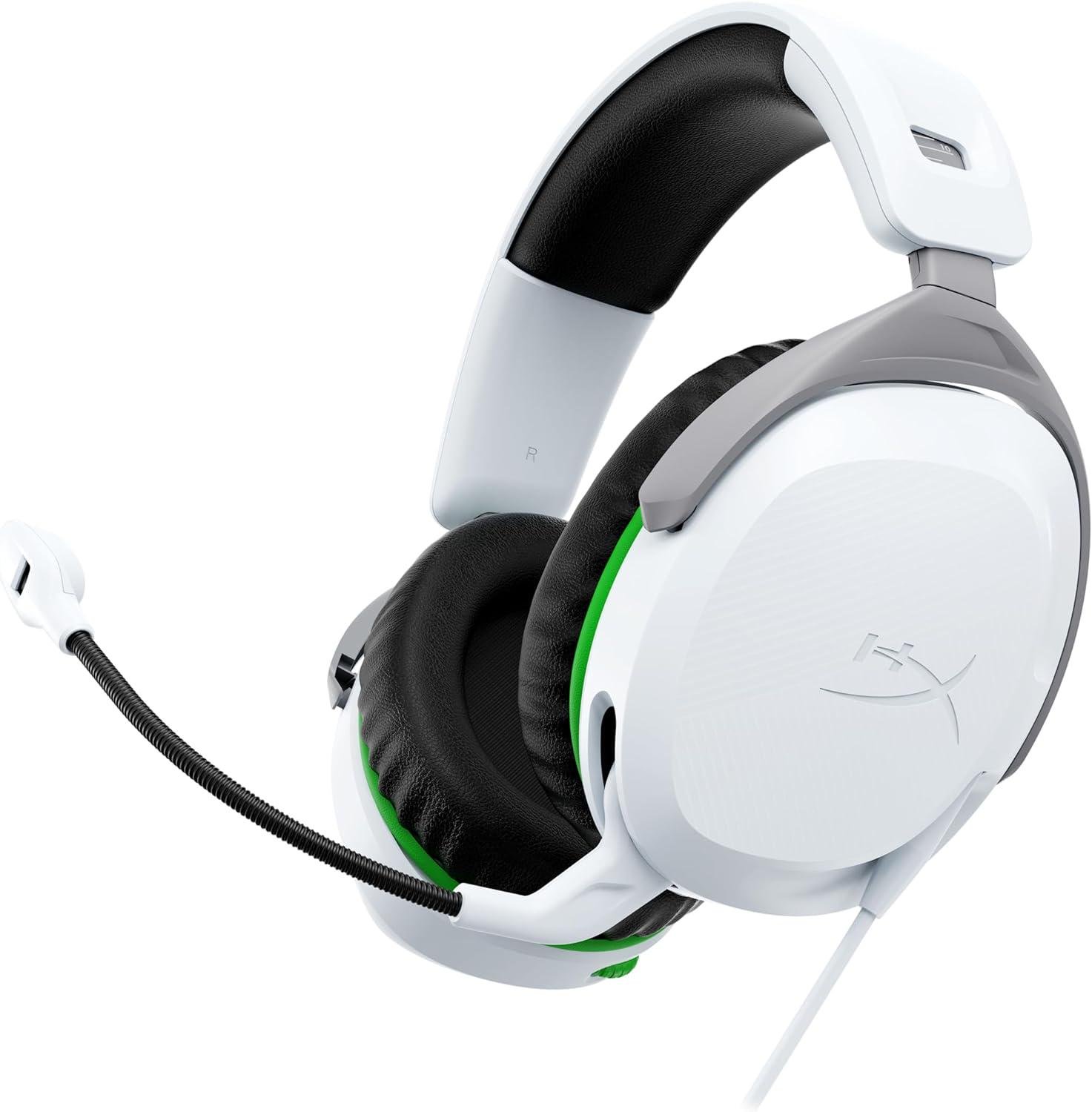Навушники HyperX Cloud Stinger 2 для Xbox з мікрофоном mini-jack 2 м Біло-зелений (619126)