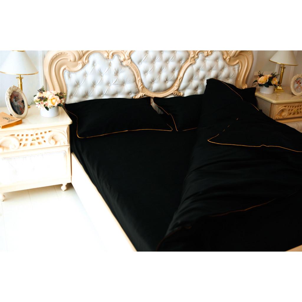 Комплект постельного белья MirSon Premium Corner satin 160x220 см Black Pearl (221768)