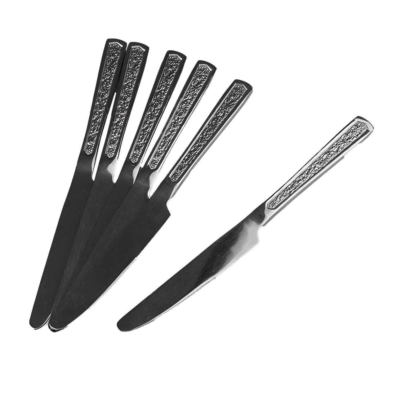 Набор столовых ножей нержавеющая сталь гальваническое покрытие 6 шт. (3599)