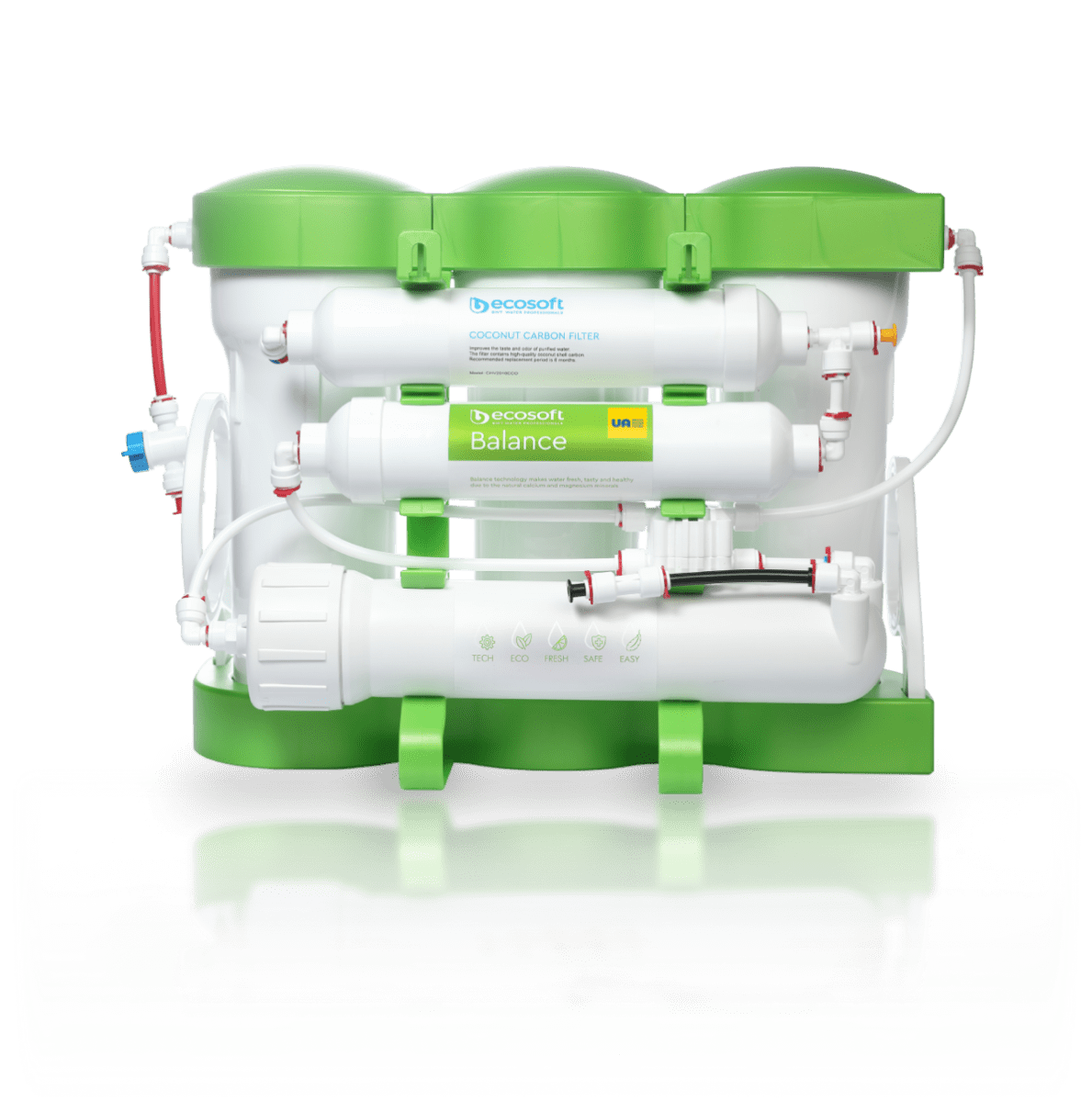 Фильтр обратного осмоса Ecosoft PURE Balance с комплектом картриджей.