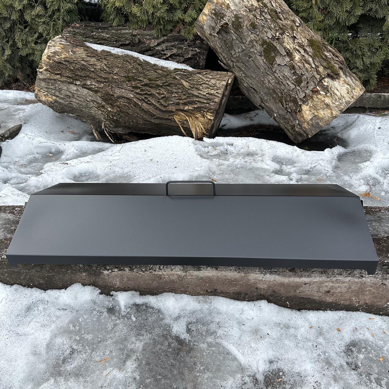 Кришка універсальна-барбекю Metalzavod для мангалу на 12 шампурів 86,5х33х13 см (KRSHK-MB12) - фото 2 Кришка універсальна-барбекю Metalzavod для мангалу на 12 шампурів 86,5х33х13 см (KRSHK-MB12) - фото 2