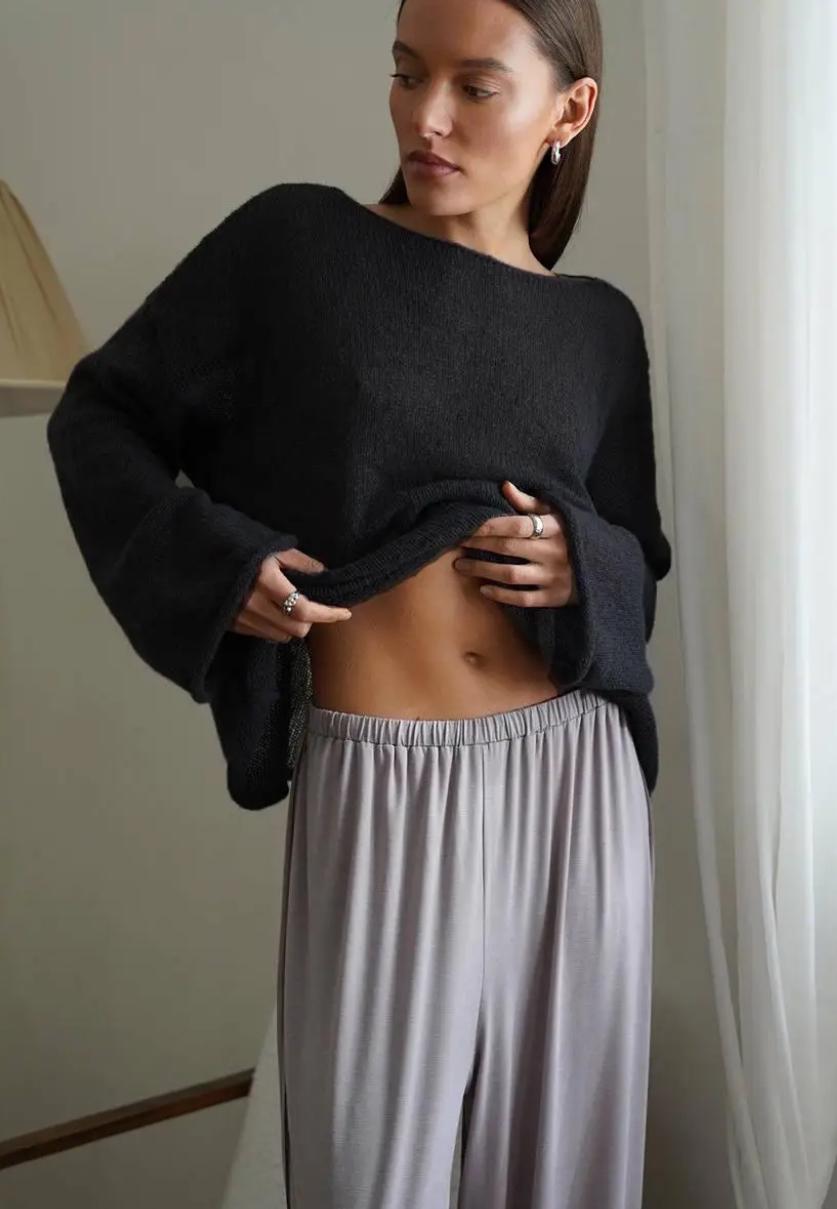 Кофта в сеточку паутинка One size Черный (01375)