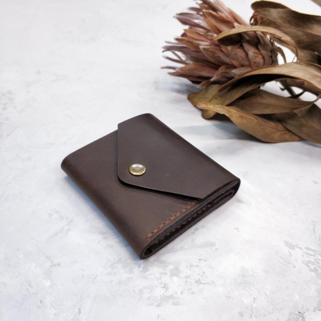 Кошелек кожаный с монетницей Stedley Mini 2 Темно-коричневый (30641000)