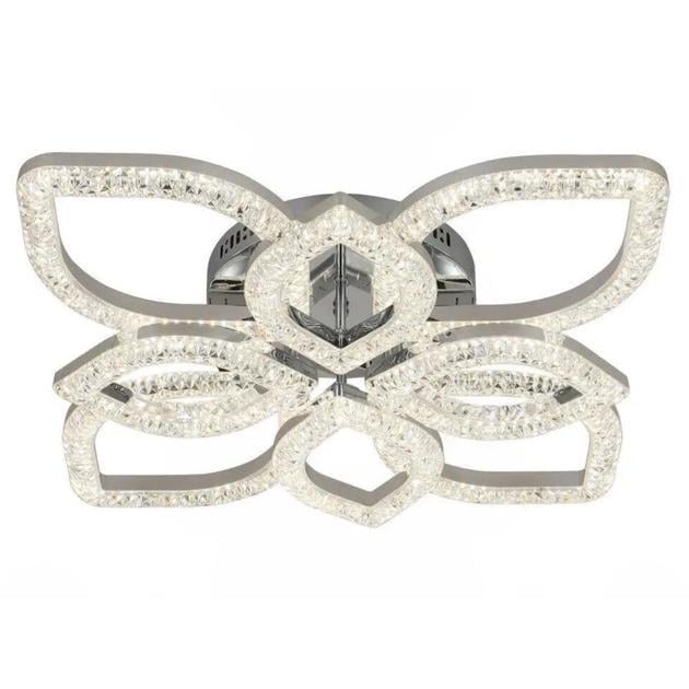 Люстра потолочная светодиодная Sirius G 2721/4+4 CR 192W с пультом Д/К 3000-6500К IP20 96Wx2 Хром (00000139177)