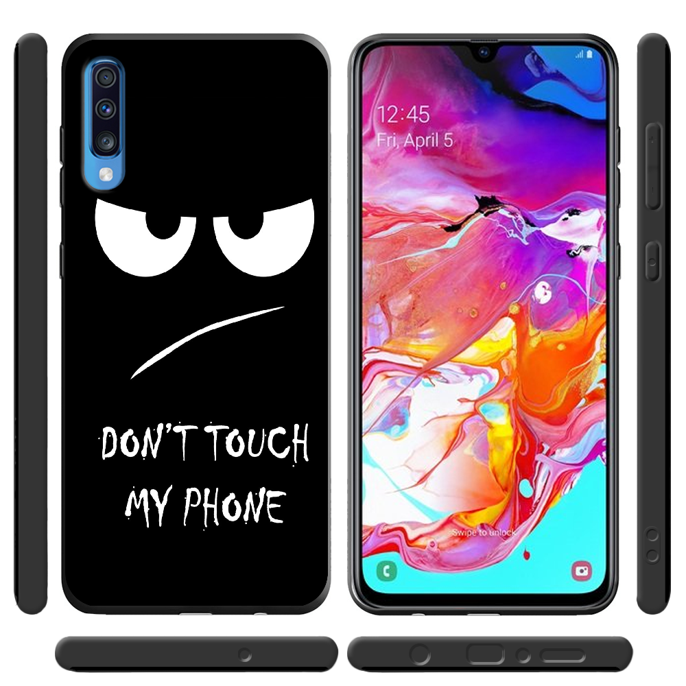 Чохол BoxFace Samsung A705 Galaxy A70 Don't Touch my Phone Чорний силікон (36860-up535-37421) - фото 2