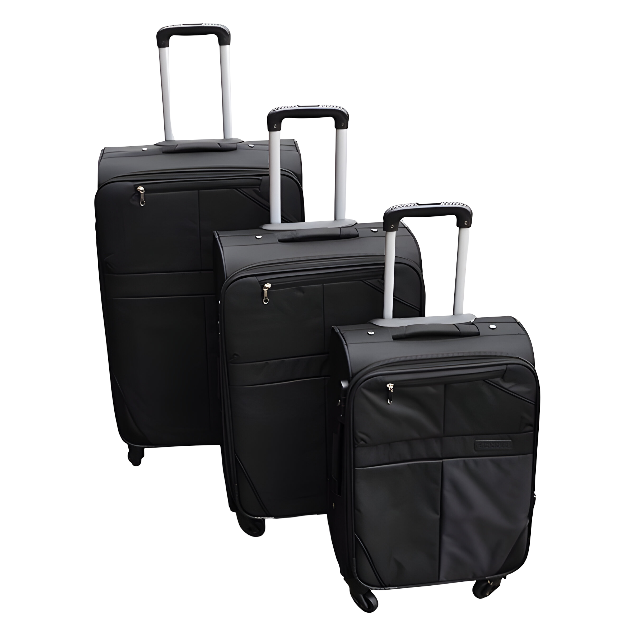 Набір валіз тканинних 3в1 з кодовим замком та телескопічною ручкою Чорний (24-292) - фото 1 Набір валіз тканинних 3в1 з кодовим замком та телескопічною ручкою Чорний (24-292) - фото 1