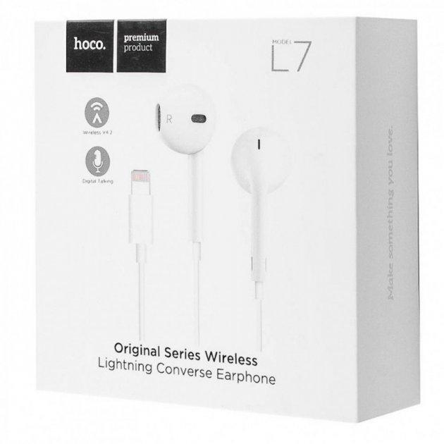 Наушники Hoco L7 Plus series Lightning Белый (ME014465) - фото 3