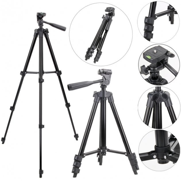 Штатив Tripod 3120 PRO для телефона и фотоаппарата/портативный трипод Black (tf4592) - фото 19