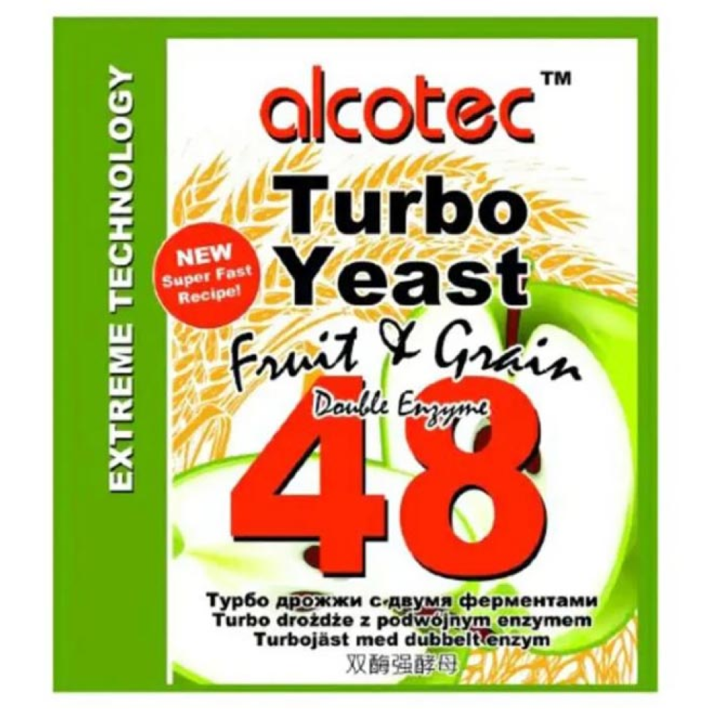Турбо дрожжи Alcotec 48 Fruit & Grain, 143 г (7068) Турбо дрожжи Alcotec 48 Fruit & Grain, 143 г (7068)