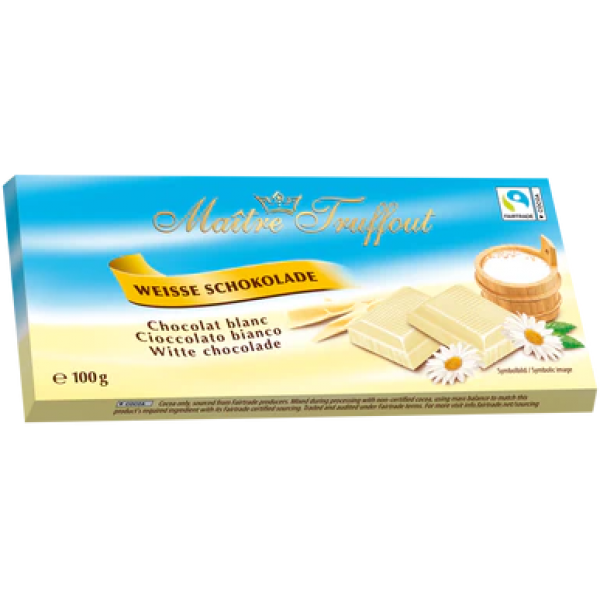 Шоколад молочний Maître Truffout 100 г Білий (077678)