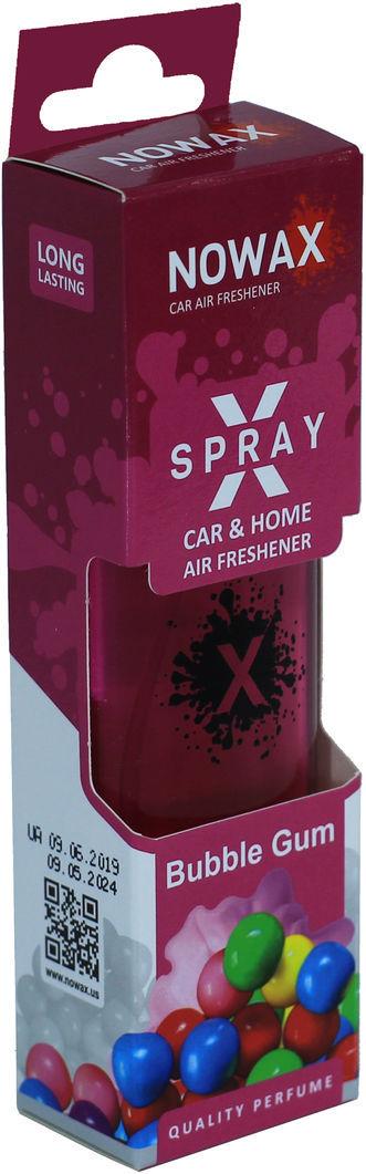 Ароматизатор для авто Nowax X Spray Bubble Gum на дзеркало спрей 50 мл (0303295)