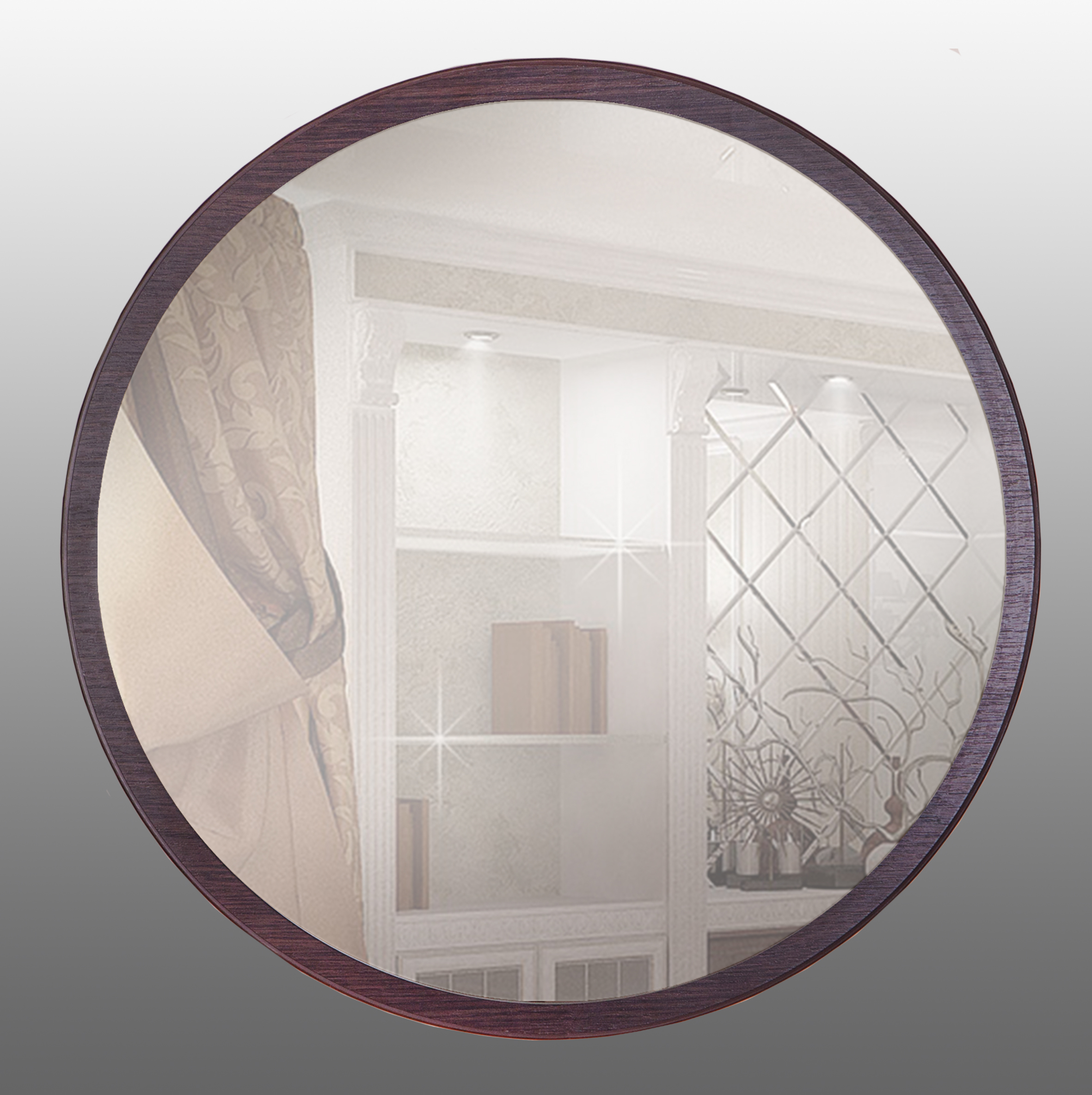 Зеркало настенное круглое Art-Com 600 мм Венге магия (Z 5)