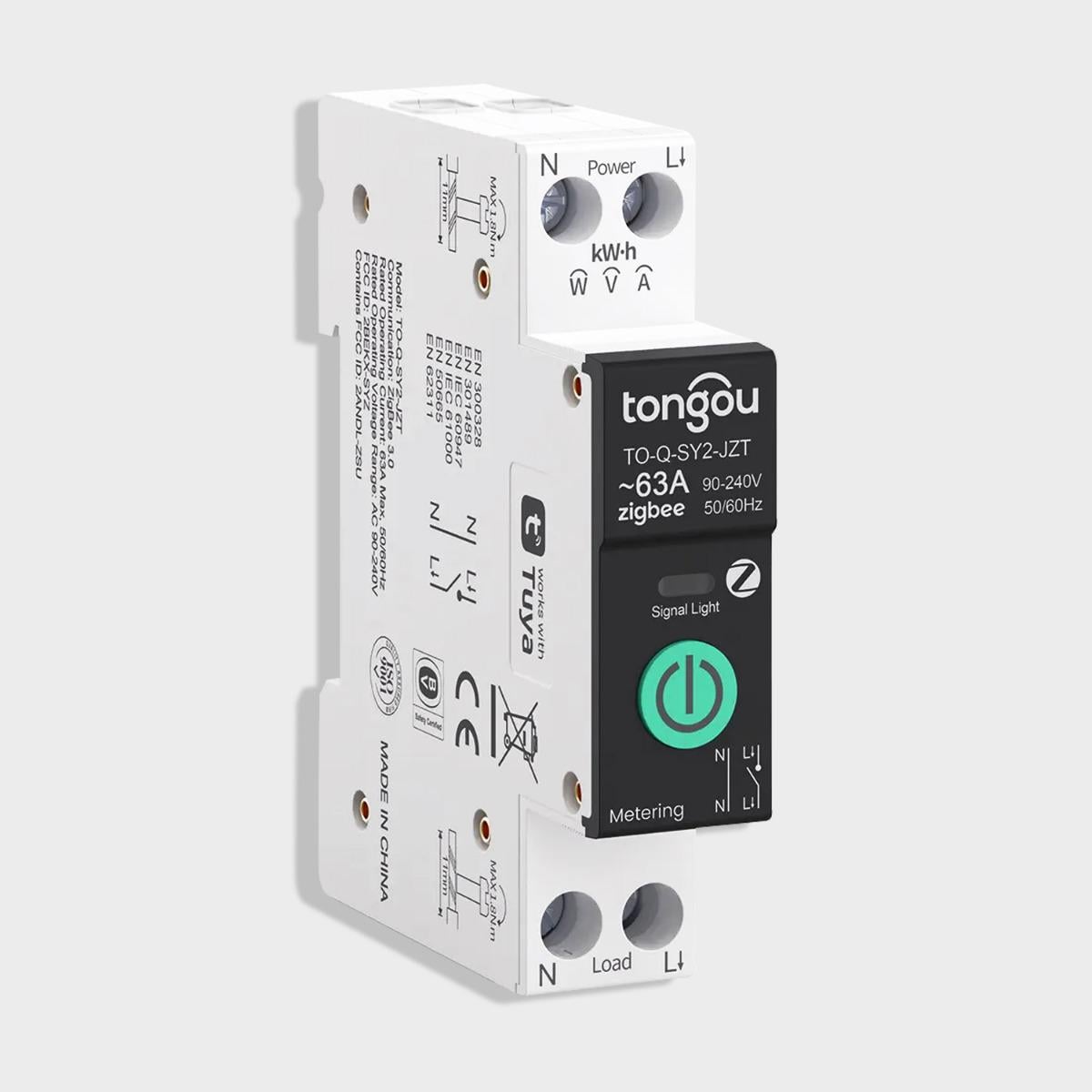 Реле c енергомоніторингом Tongou Zigbee TO-Q-SY2-JZT