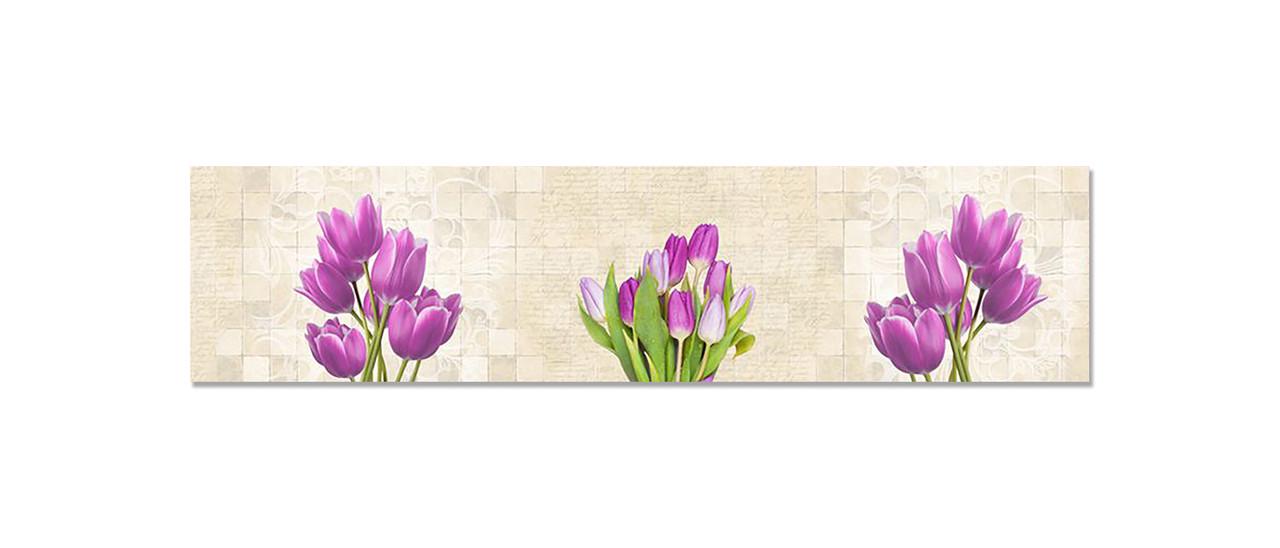 Наклейка виниловая на кухню Zatarga Тюльпаны на плитке 600х2500 мм (1283915281) Наклейка виниловая на кухню Zatarga Тюльпаны на плитке 600х2500 мм (1283915281)