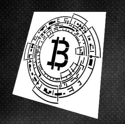 Трафарет многоразовый DFA Биткоин 2 для штукатурки и краски (X00028)