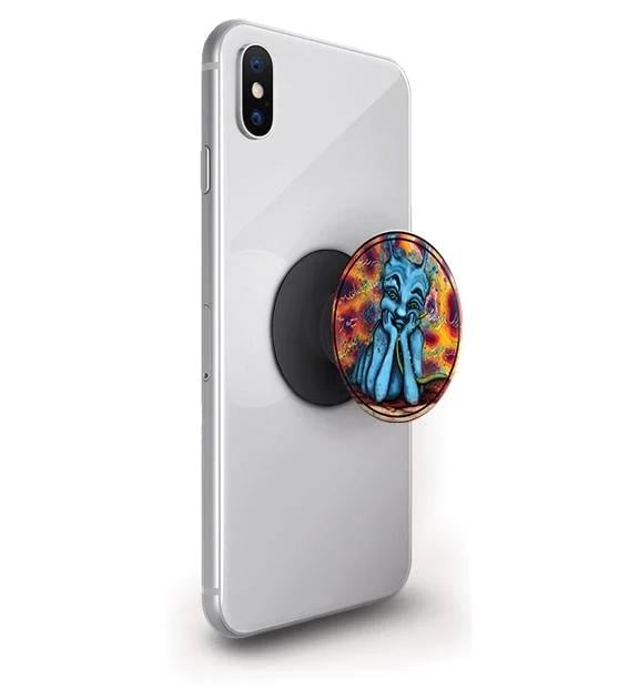 Попсокет для телефона PopSockets Синий чертик Черный (pop32)