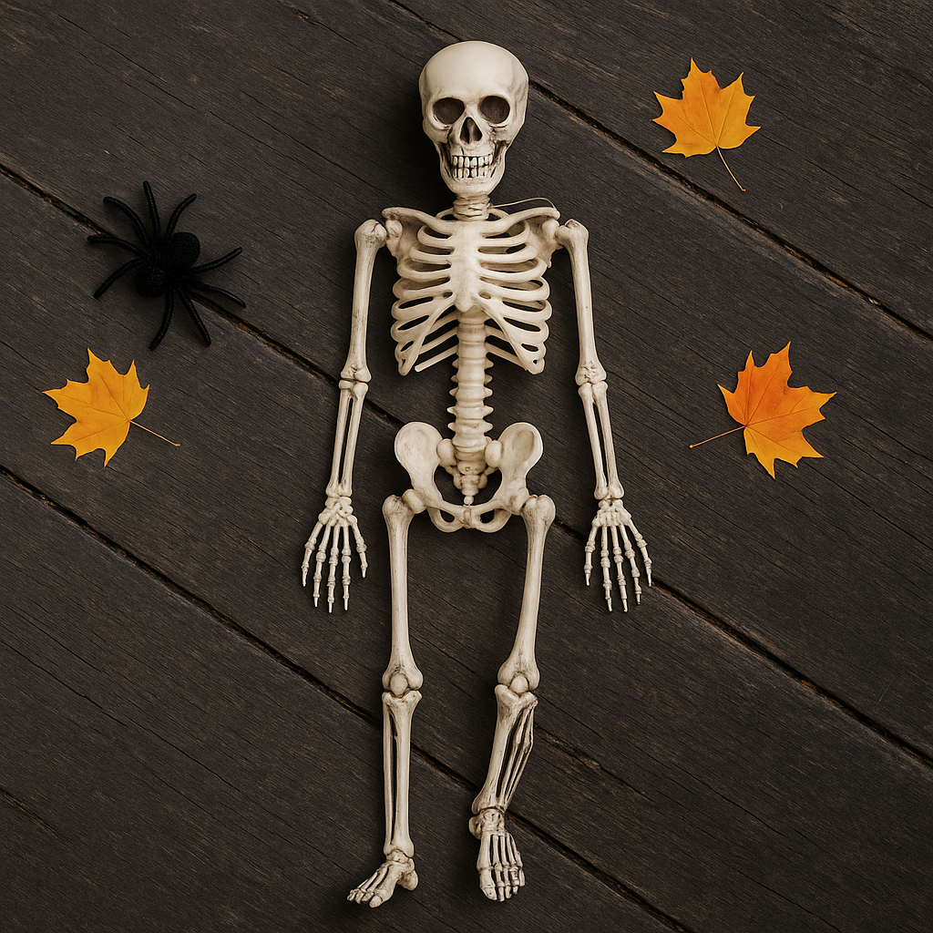 Скелет на Декор для Хэллоуин активный 90 см Серый (29518140)