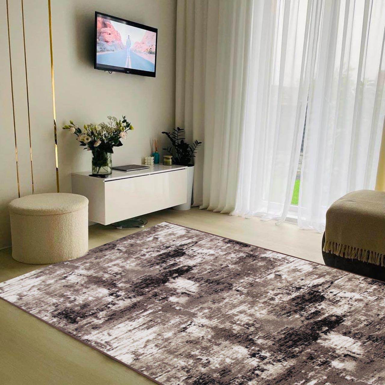 Ковер безворсовый на войлочной основе DAKARIA Print Run Эссен p13 2x2 м Коричневый/Бежевый (00-00018651) - фото 5