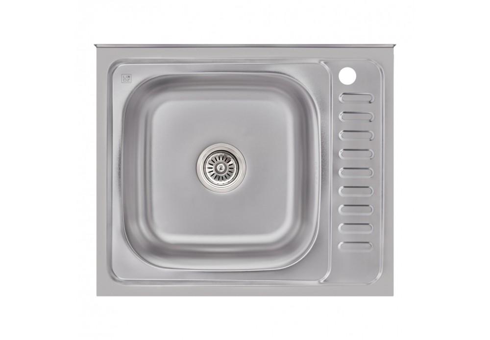 Кухонная мойка Lidz 6050-L 0,6 мм Satin (LIDZ6050L06SAT)