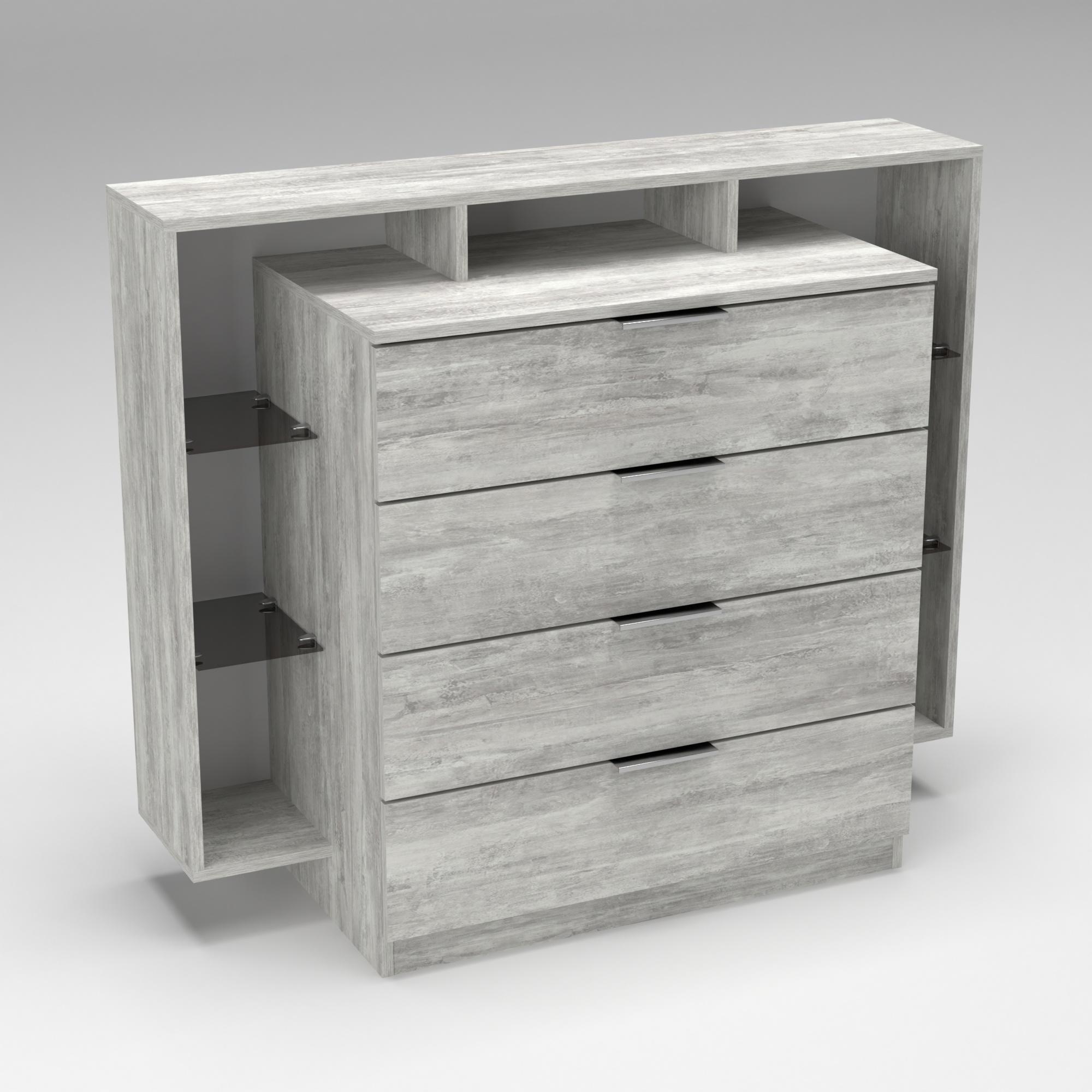 Комод Континент Кристал 1200х450х1000 мм Урбан Лайт (23274)