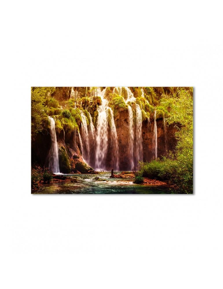 Картина модульная Плитвицкое озеро водопад 1 модуль 30х45 см