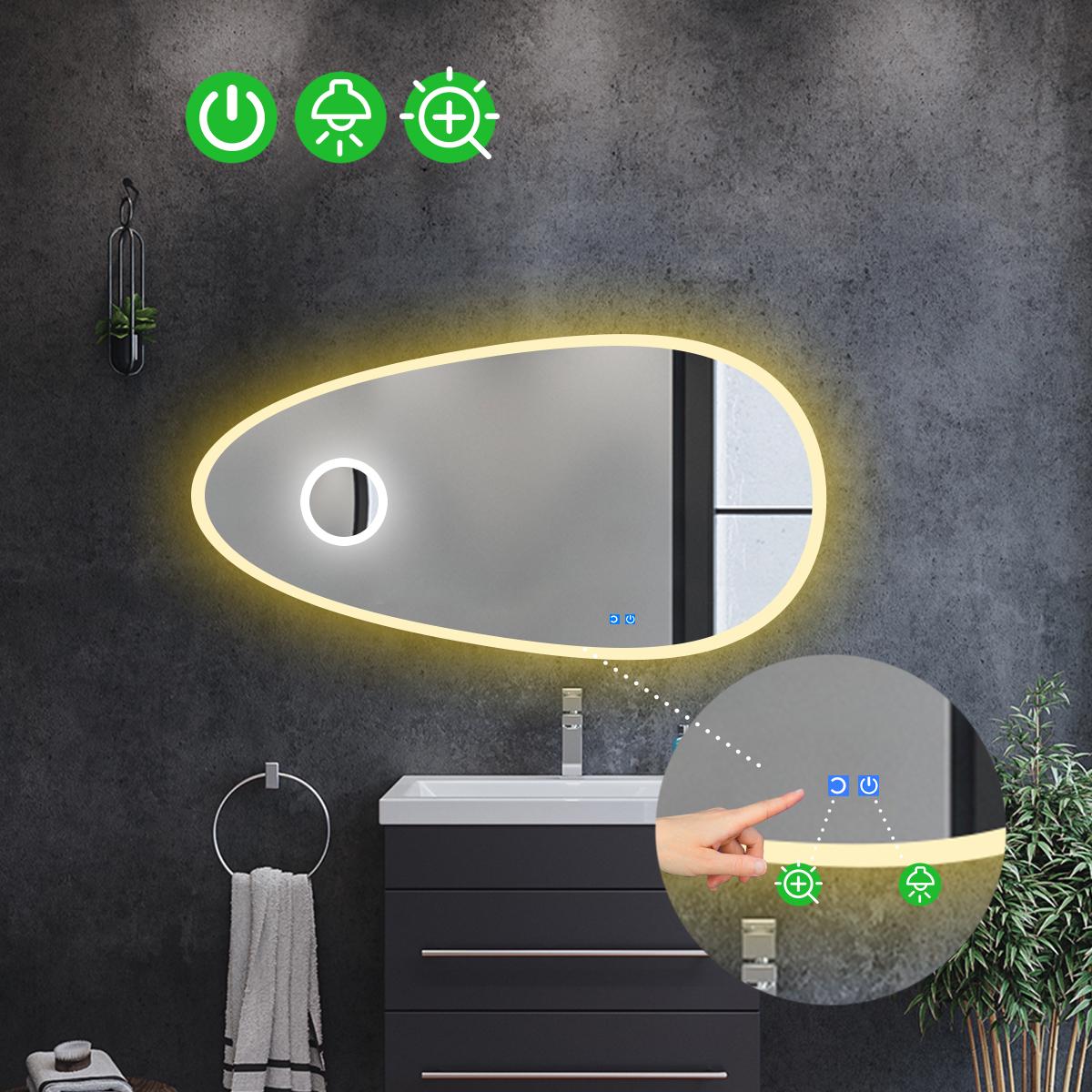 Дзеркало з LED підсвіткою Occhio 3 із двома сенсорами 120x60 см (8738687) - фото 2 Дзеркало з LED підсвіткою Occhio 3 із двома сенсорами 120x60 см (8738687) - фото 2