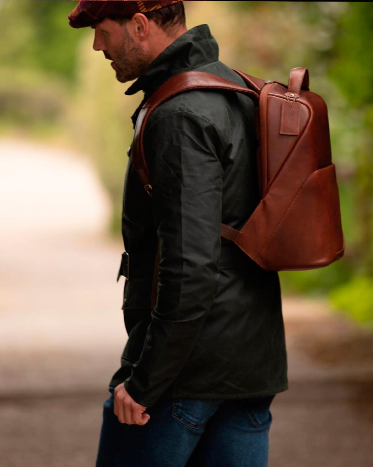 Городской рюкзак мужской кожаный Ashwood K47 Chestnut - фото 7 Городской рюкзак мужской кожаный Ashwood K47 Chestnut - фото 7