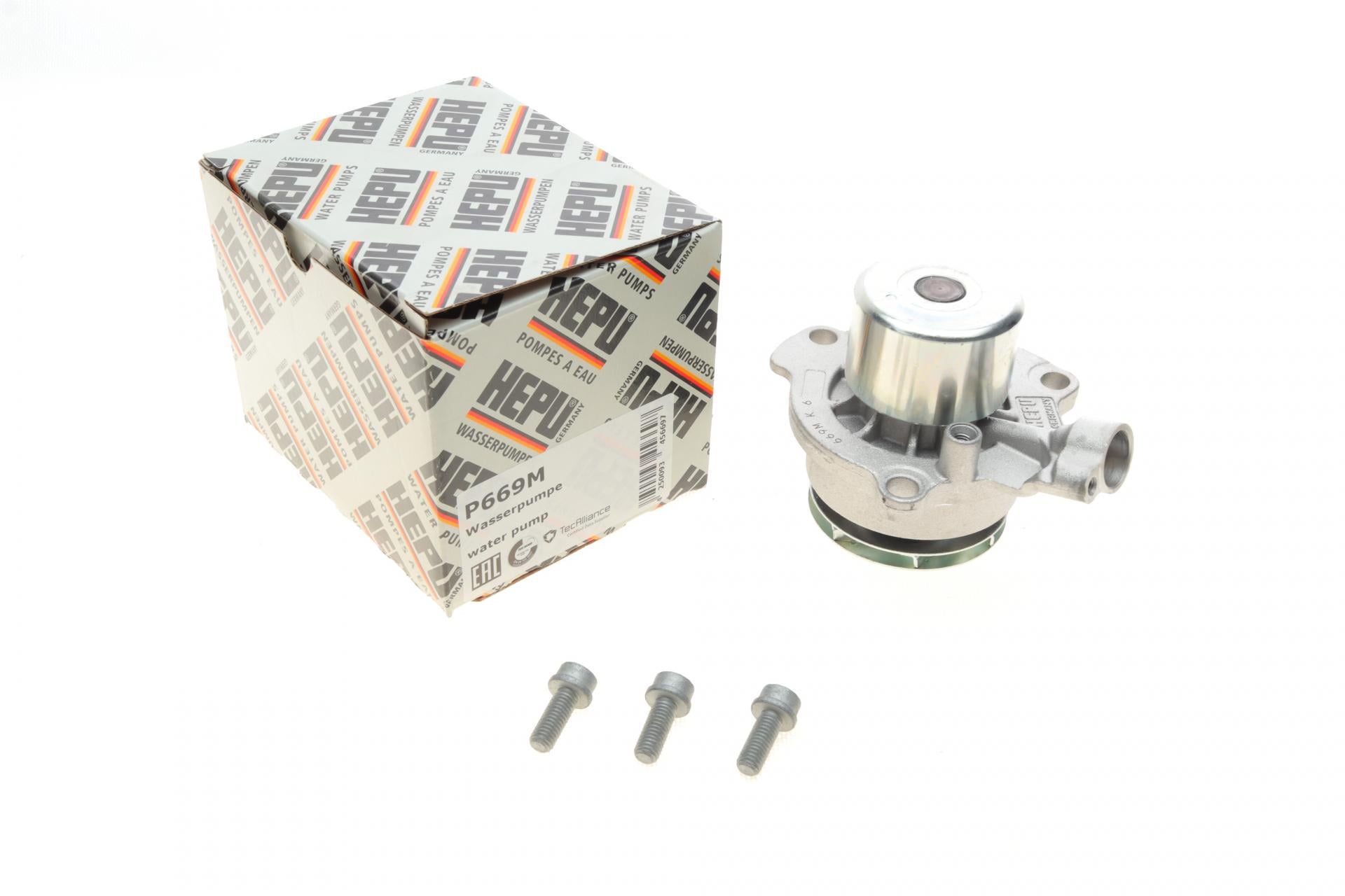 Насос воды Hepu VW Caddy IV/VW Golf/T6 1.6-2.0TDI 15-без датчика с болтами P669M (25588494)