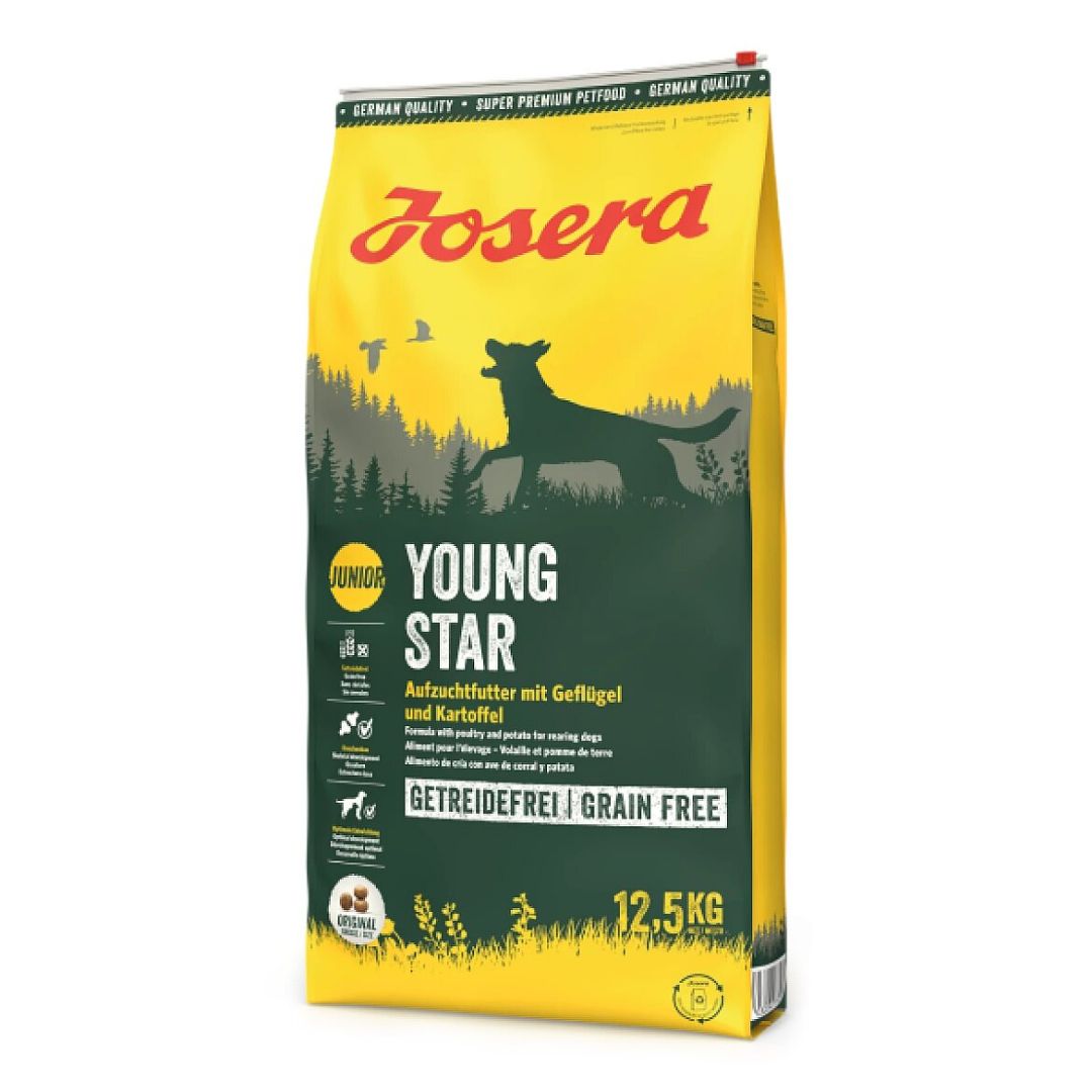 Сухий беззерновий корм для цуценят Josera YoungStar Формула з птицею і картоплею 12,5 кг