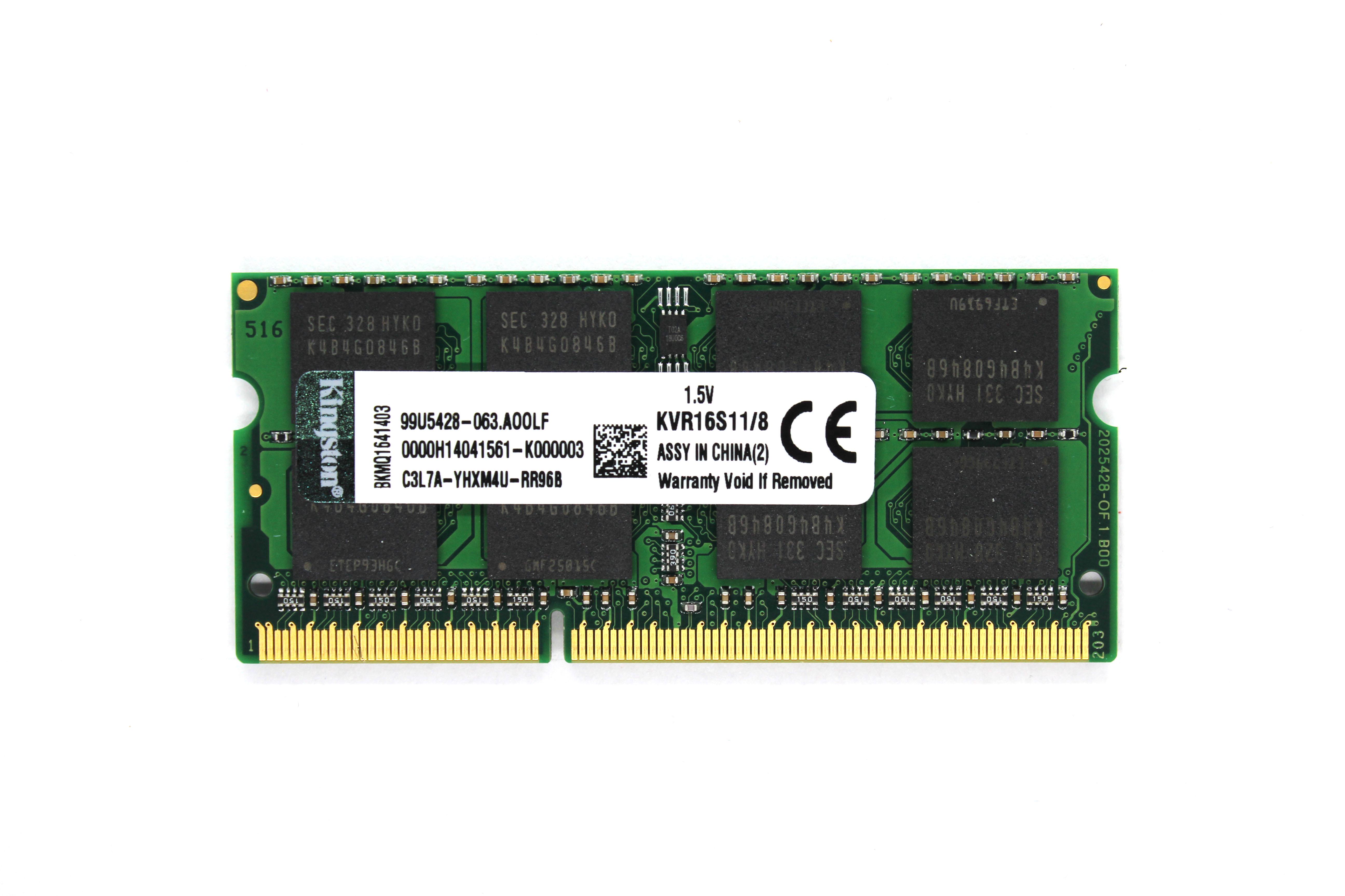 Оперативна пам'ять Kingston SO-DIMM DDR3 8 Гб 1600 МГц PC3-12800 (KVR16S11/8) 1.5v - фото 2