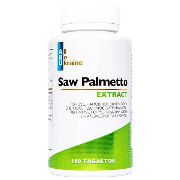 Экстракты ягод сереноа All be Ukraine Saw Palmetto Extract 100 табл. (000022609)