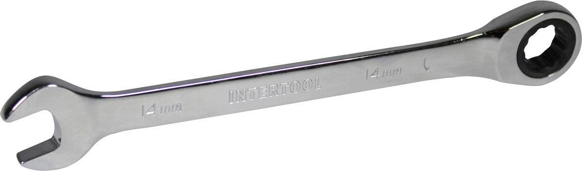 Ключ рожково-накидной Intertool с трещоткой 14 мм (XT-1354)