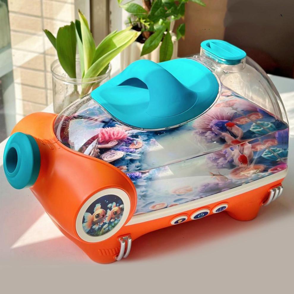 Акваріум для рибок настільний з компресором/підсвічуванням та аксесуарами акумуляторний (2446044317) - фото 6 Акваріум для рибок настільний з компресором/підсвічуванням та аксесуарами акумуляторний (2446044317) - фото 6