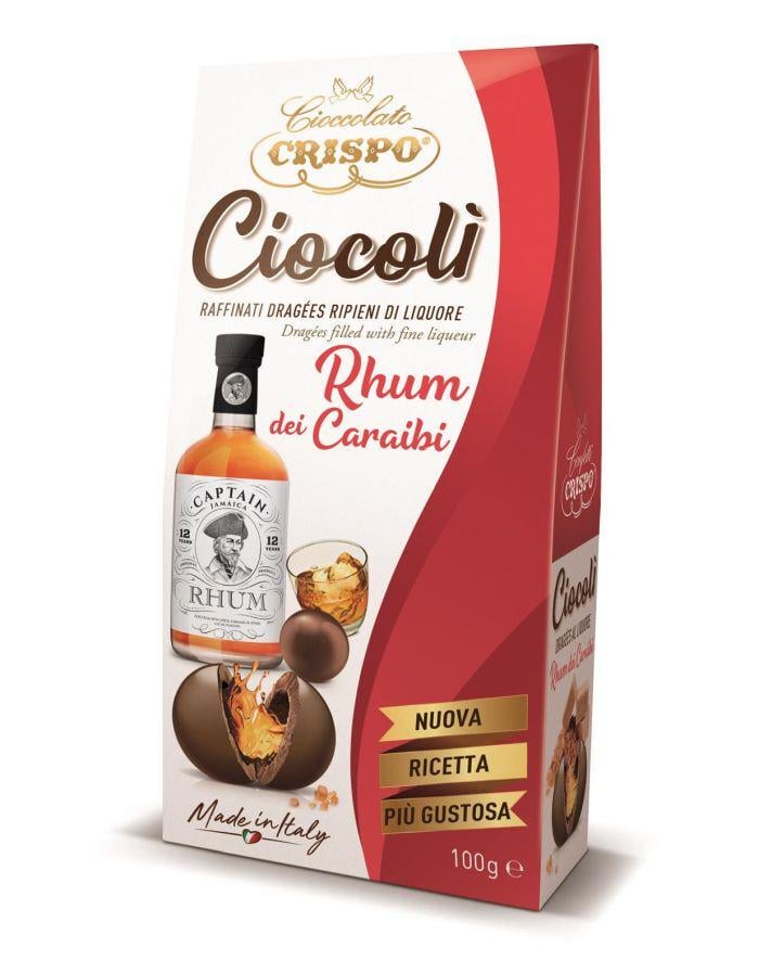 Конфеты-шарики из шоколада Crispo Ciocoli Rhum с ромом 100 г