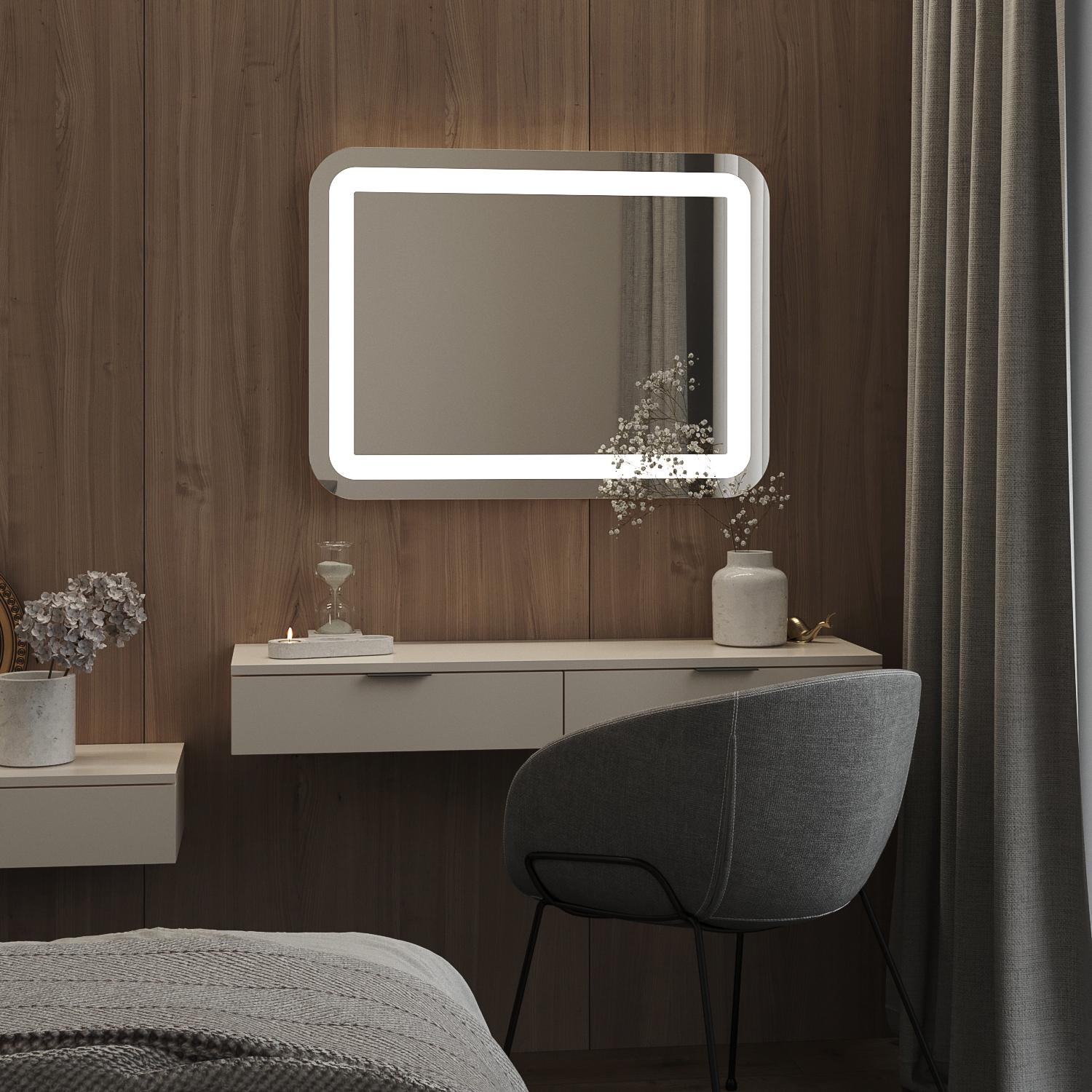 Зеркало с подсветкой Moreli для ванной и гостиной София/Эльче 1500х700 мм