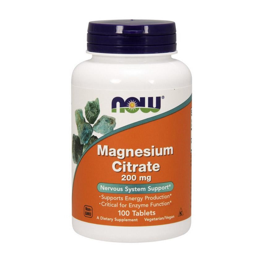 Магній цитрат NOW Magnesium Citrate 200 mg 100 табл.