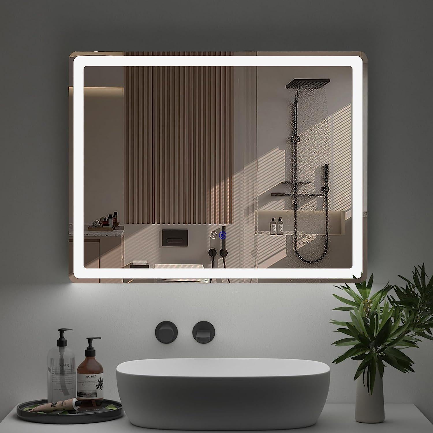 Зеркало Dim Dzerkal KEMO с LED-подсветкой/сенсорным управлением/подогревом 70х120 см (12315)