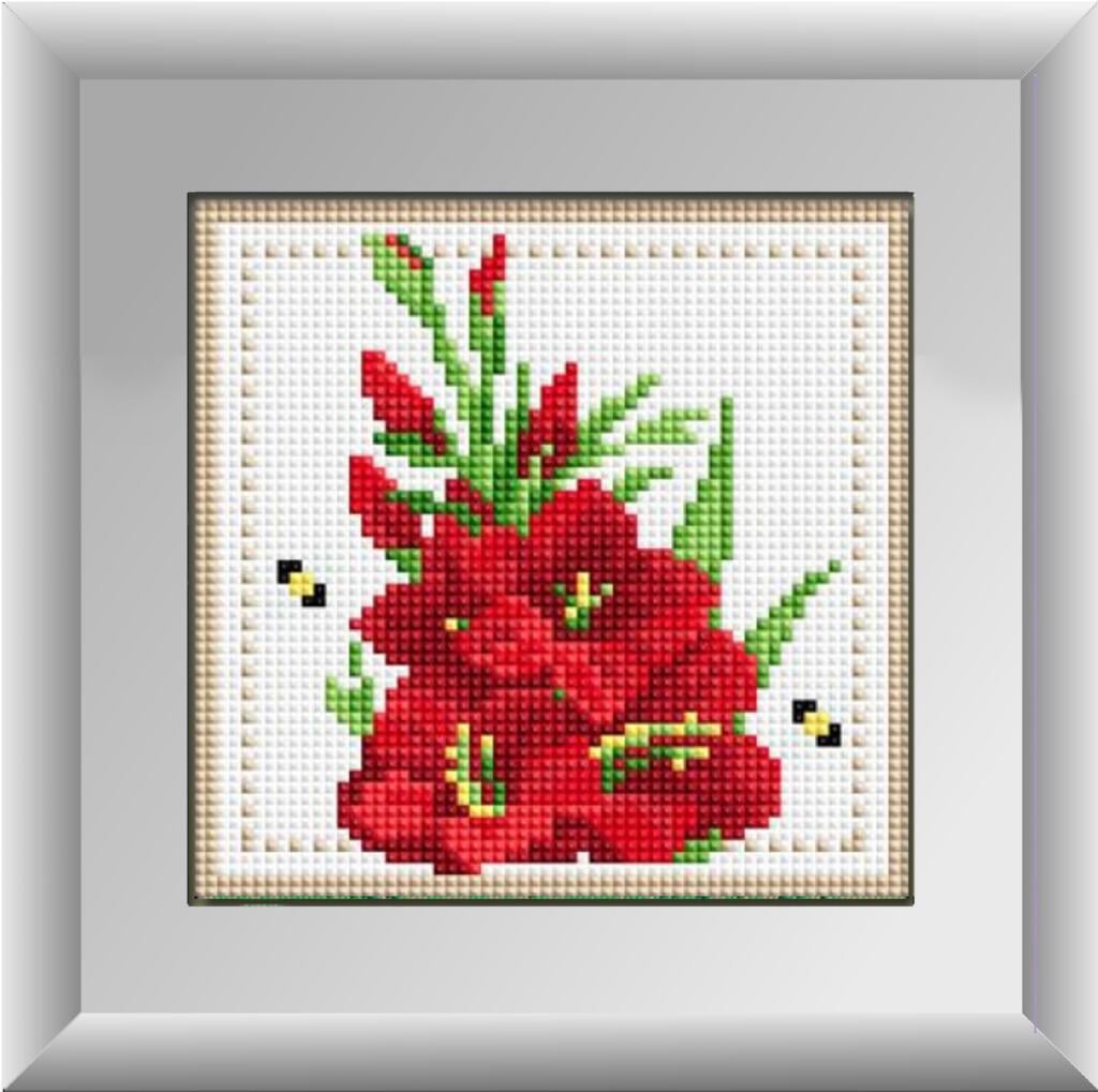 Алмазная мозаика Dream Art Гладиолус 17x17 см (DA.30136M)