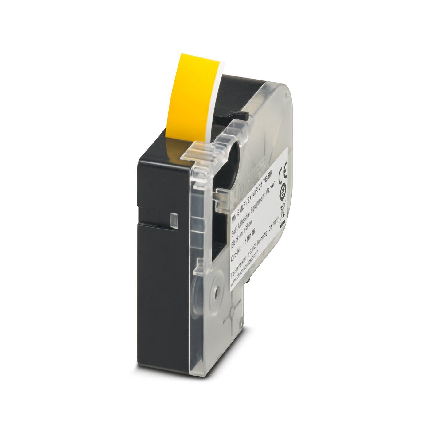 Картридж з етикетками Phoenix Contact MM-EMLF EX14/R C1 YE/BK для принтера 14 мм Жовтий (1116136)