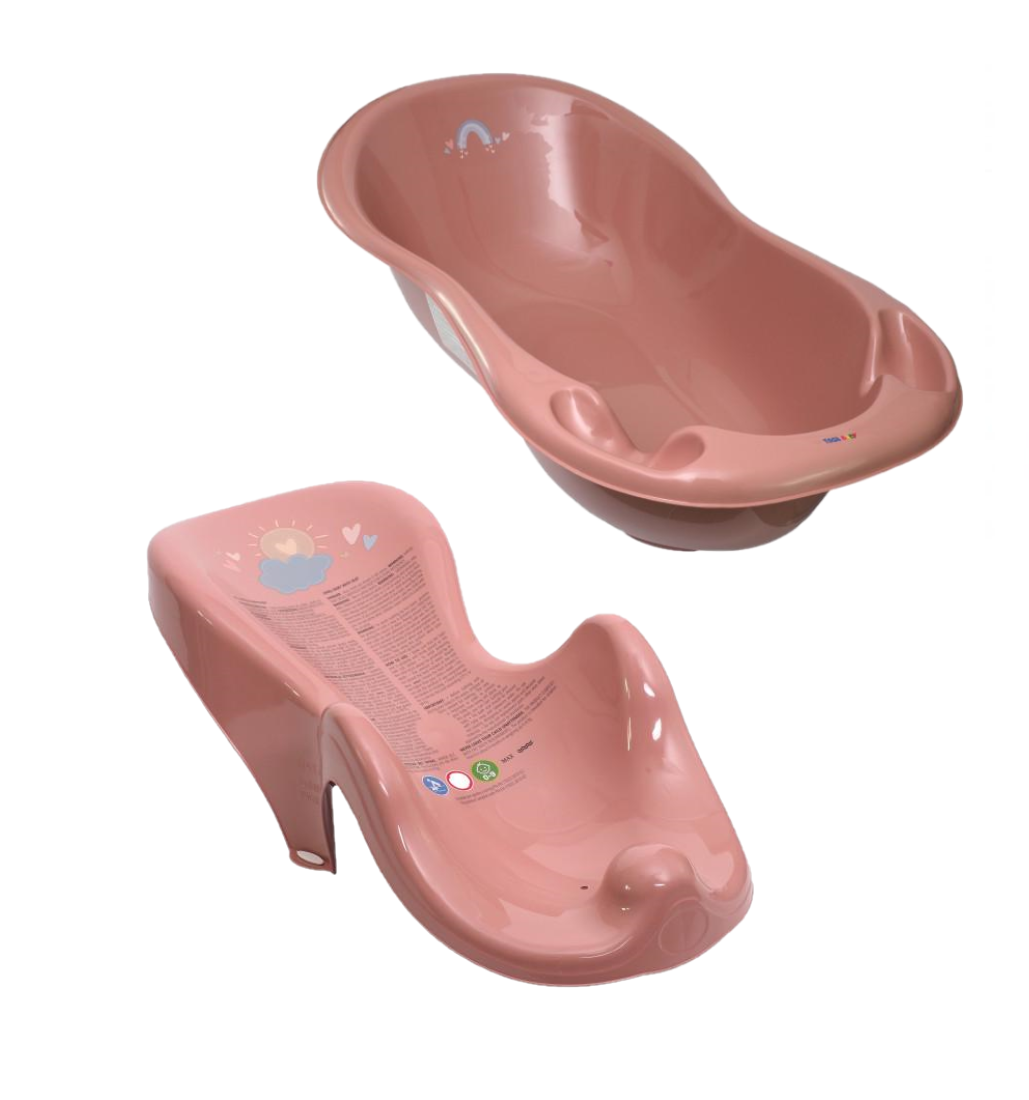 Комплект Tega Baby Метео ванна 86 см/горка Розовый (ME004003Pink) - фото 2