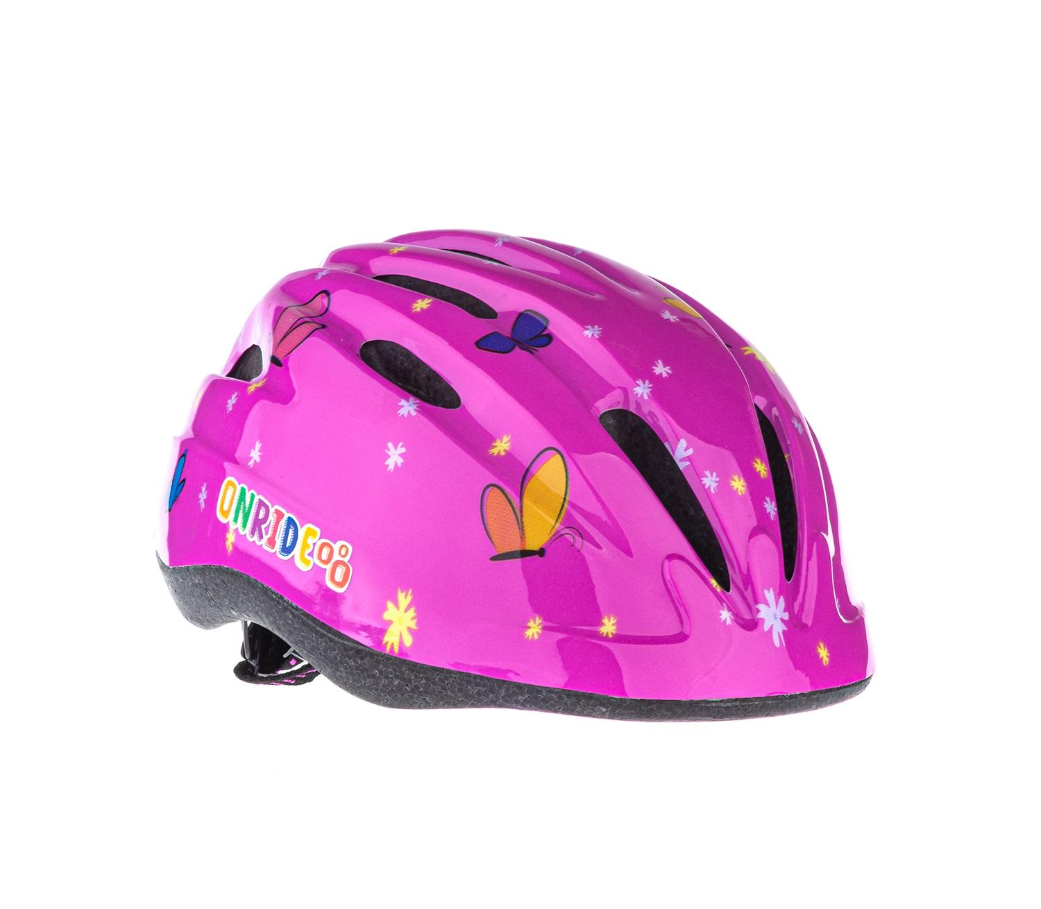 Велосипедный детский шлем Onride Clip бабочки S 48-52 Розовый (69078900074)