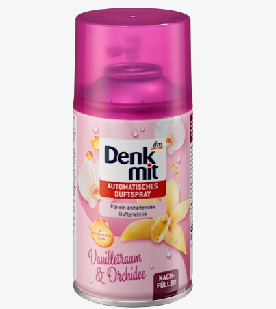 Сменный баллон к автоматическому аэрозольному освежителю воздуха Denkmit Ваниль&Орхидея 250 мл