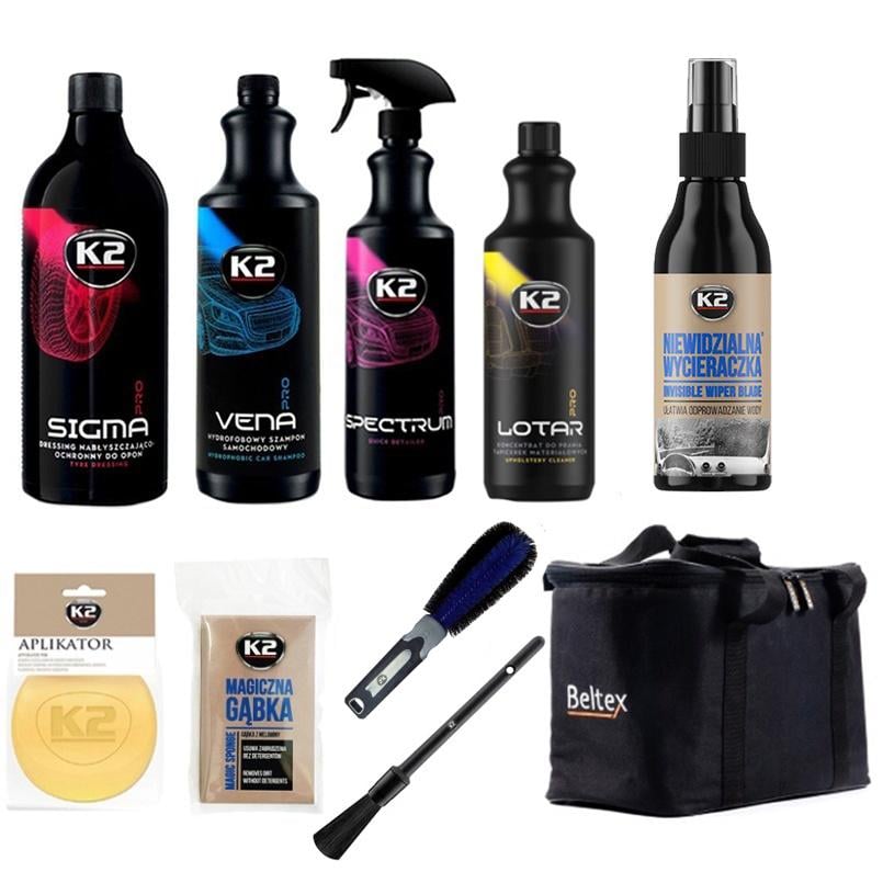 Набор по уходу за авто профессиональный K2 с органайзером 10 ед. (na_143)