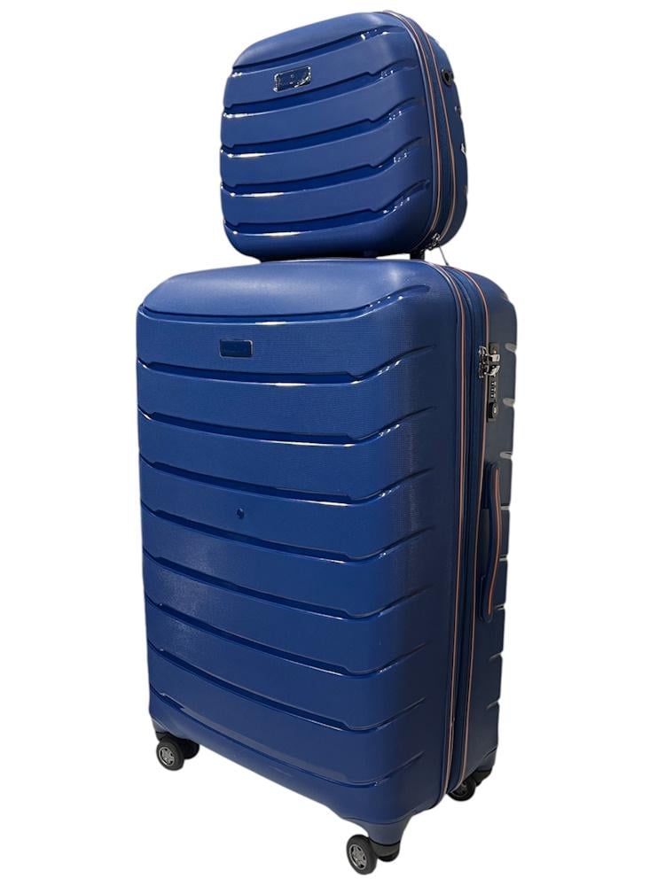 Комплект Snowball 61303 большой чемодан и кейс Синий (31706645)